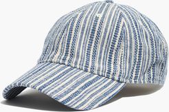 Baseball Cap in Textural Stripe