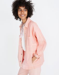 Pink Denim Chore Coat