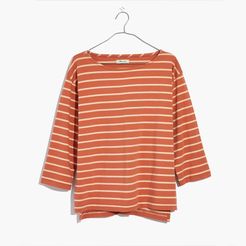 Striped Boatneck Top