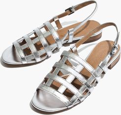 The Rowan Cage Sandal in Metallic