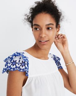 Embroidered Story Top