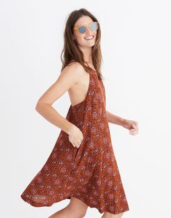Halter Cover-Up Dress in Warm Paisley