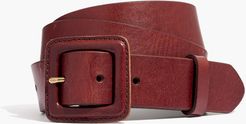 Leather Covered Buckle Belt