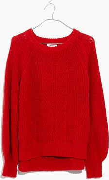 Balloon-Sleeve Pullover Sweater