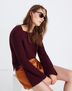 Wide-Sleeve Pullover Sweater