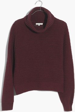 Side-Button Turtleneck Sweater
