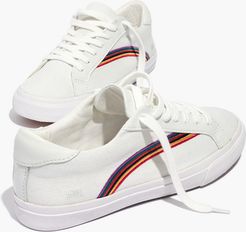 'Women''s Sidewalk Low-Top Sneakers in Rainbow Embroidered Canvas'