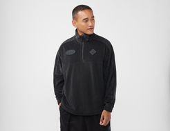 x Perks and Mini Velour Half Zip Sweatshirt, Black