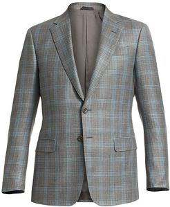Plaid Sportcoat - Grey - Size 44
