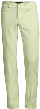 Straight-Fit Textured Five-Pocket Trousers - Green - Size 30