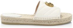 Pilar Flatform Leather Sandals - White - Size 5