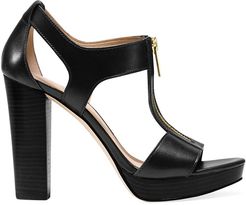 Berkley Platform Leather Sandals - Black - Size 11