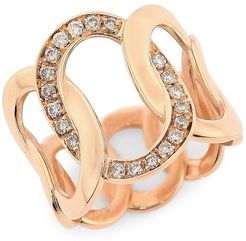 Brera 18K Rose Gold & Brown Diamond Ring - Rose Gold - Size 6.25