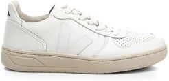 V-10 Leather Low-Top Sneakers - White - Size 6