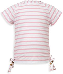 Little Girl's & Girl's Stripe Rashguard - Pink Stripe - Size 14
