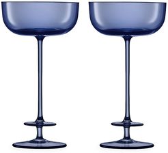 Champagne Theatre 2-Piece Saucer Set - Midnight Blue