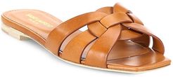 Tribute Leather Slides - Amber - Size 5 Sandals