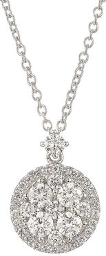 Via Brera 18K White Gold & Diamond Round Pendant Necklace - White Gold