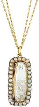 18K Yellow Gold, Diamond & Round Pearl Shake Necklace - Gold