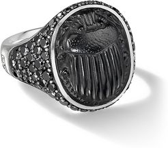 The Petrvs® Collection Sterling Silver, Black Diamond & Black Onyx Cocktail Ring - Black - Size 11