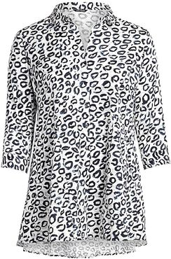 Leopard Kisses Shirt Jacket - Size XL