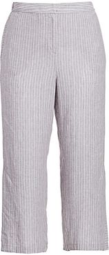 Central Park Pinstripe Pants - Grey Smoke - Size 22