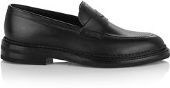 Heritage Buonarroti Leather Penny Loafers - Ebano Dark - Size 10