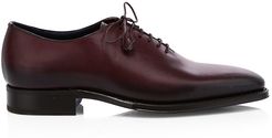 Heritage Albizi Leather Oxford Shoes - Burgundy - Size 9.5