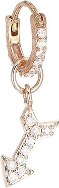 18K Rose Gold Petite Arrow Diamond Drop Single Earring Charm