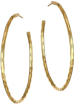 22K Yellow Goldplated Hoop Earrings - Gold