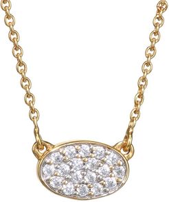 18K Rose Gold & White Diamond Mini Sequin Pendant Necklace - Rose Gold