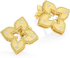 Venetian Princess 18K Yellow Gold & Diamond Stud Earrings - Yellow Gold