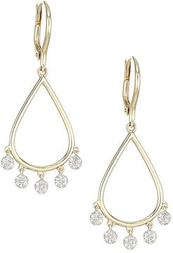 Infinity 14K Yellow Gold & Diamond Drop Dangle Earrings