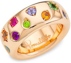 Iconica 18K Rose Gold & Multi-Stone Medium Ring - Yellow Gold - Size 6.25