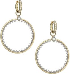 Lisse Medium 18K Yellow Gold & Diamond Open Circle Half Kite Earring Charms