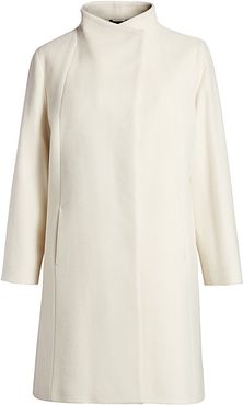 Virgin Wool & Cashmere Walking Coat - Cream - Size 20