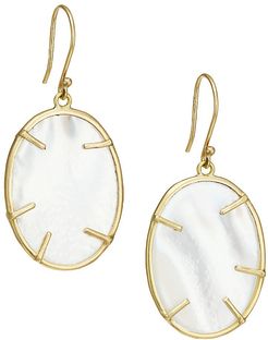 Small 14K Yellow Gold & Mother-Of-Pearl Silver Dollar Drop Earrings - Gold