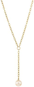 14K Yellow Gold & Freshwater 8MM Pearl Lariat Necklace - Yellow