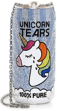 Unicorn Tears Beverage Can Crystal Clutch - Silver Multi