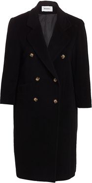 Davis Double Breasted Car Coat - Black - Size 18