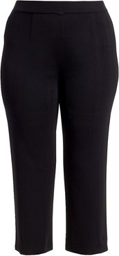 Pull-On Cropped Pants - Black - Size XXXL
