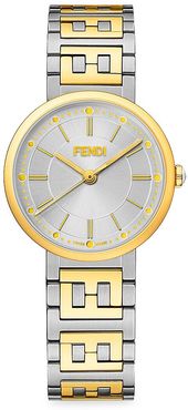 Forever Fendi Stainless Steel & IP Gold Bracelet Watch