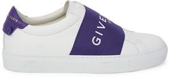 Urban Street Logo Strap Leather Sneakers - Purple Optic White - Size 11