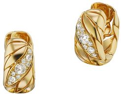 Petal 18K Yellow Gold & Diamond Hoop Earrings - Yellow Gold