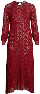 Loren Crochet Maxi Dress - Scarlet Letterred - Size 18