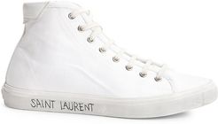 Malibu High-Top Canvas Sneakers - Blanc - Size 11