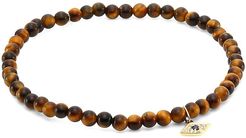 Love 18 14K Yellow Gold, Sapphire, Diamond & Tiger Eye Bead Bracelet - Tigers Eye