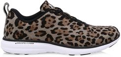 Iconic Pro Leopard-Print Calf Hair Sneakers - Black Panther - Size 6