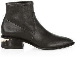 Kori Rose Gold & Stretch-Leather Sock Boots - Black - Size 10