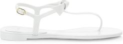 Clarita Bow Jelly Sandals - White - Size 12